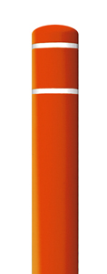 Bollard Cover Orange with White Contrast Stripe - Fits 60"H x 7"Dia. Post