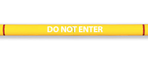 Lettering Kit for Clearance Bar - White, "DO NOT ENTER"