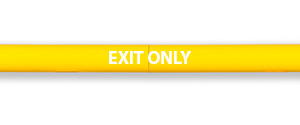 Lettering Kit for Clearance Bar - White, "EXIT ONLY"