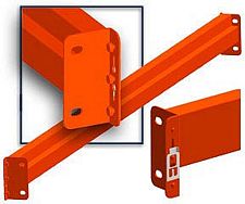Pallet Rack Beam, 96" wide, 4" beam height, 5080 lbs. cap.