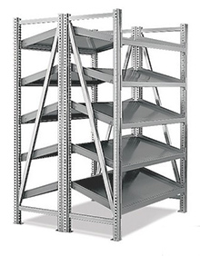 Steel Pick Shelving - 5 Level, Double - Tilt/Tilt, 78"h x 39"w x 48"d, Starter