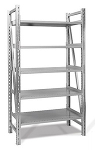 Steel Pick Shelving - 5 Level, Single - Straight, 78"h x 50"w x 20"d, Starter