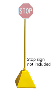Pyramid Sign Base with Post - 22"W x 22"D x 98"H