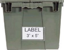 Carton of 24-ea. 3" x 5" Adhesive Clear Label Holders for Attached Lid Containers