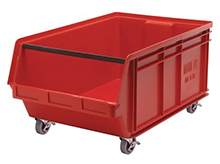 Giant Open Hopper Bin w/Heavy Duty Spread Bar & Casters - 29"L x 18-3/8"W x 14-7/8"H