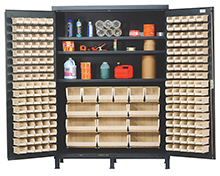Bin Cabinet - 60W" x 24"D x 84"H w/ 185 Bins & 3 Shelves