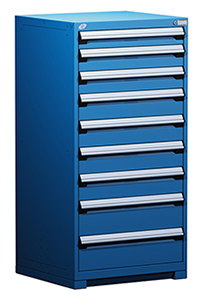 Heavy Duty Modular Drawer Cabinet - 30"W x 21"D x 60"H with 9 Drawers