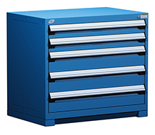 Heavy Duty Modular Drawer Cabinet - 36"W x 18"D x 32"H with 5 Drawers