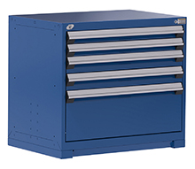 Heavy Duty Modular Drawer Cabinet - 36"W x 24"D x 32"H with 5 Drawers