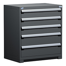 Heavy Duty Modular Drawer Cabinet - 36"W x 18"D x 40"H with 5 Drawers
