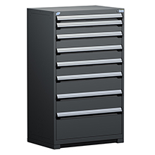 Heavy Duty Modular Drawer Cabinet - 36"W x 18"D x 60"H with 8 Drawers