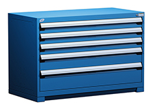 Heavy Duty Modular Drawer Cabinet - 48"W x 24"D x 32"H with 5 Drawers