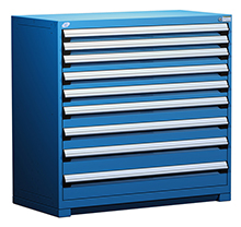 Heavy Duty Modular Drawer Cabinet - 48"W x 24"D x 46"H with 9 Drawers