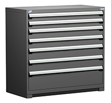 Heavy Duty Modular Drawer Cabinet - 48"W x 24"D x 46"H with 7 Drawers