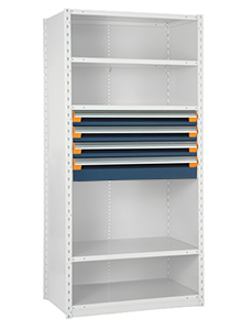 Modular Drawer Shelving Insert, 36w x 18d x 18h, 4 Drawers