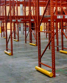 Round Pipe Pallet Rack Guard, 4-1/2" dia., 48"W