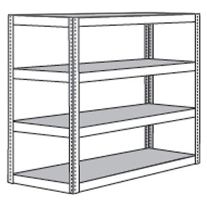 Record Storage Shelving - 69"W x 30"D x 84"H, 4 Shelves, With Decking