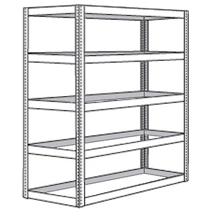 Record Storage Shelving - 69"W x 30"D x 105"H, 5 Shelves, No Decking