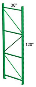Pallet Rack Upright 36D x 120H
