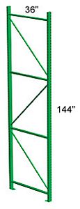 Pallet Rack Upright 36D x 144H