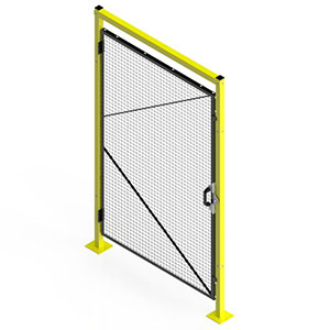 Modular Machine Guard Hinged Door - 4' W x 6' H with 2 Posts