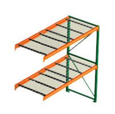 Pallet Rack with Wire Decking - Adder, 2 Beam Levels - 108"w x 42"d x 120"h - 7320 Cap. Beams