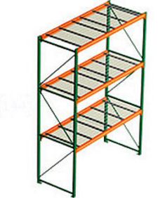 Pallet Rack with Wire Decking - Starter, 3 Beam Levels - 108"w x 42"d x 168"h - 7320 Cap. Beams