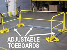 RailGuard 200 Short Adjustable Toe Board - Fits 4'-6' Rails