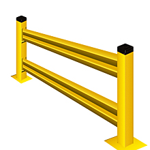 Lite-Duty Guard Rail 42"H Section with Posts - 8 ft., Starter