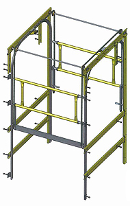 Rollback Rack Bay Safety Gate - 96"W x 60"D x 108"H