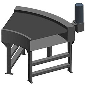 Belt Conveyor, Model SBC - 45 Degree Right Hand Curve, 36" Belt Width
