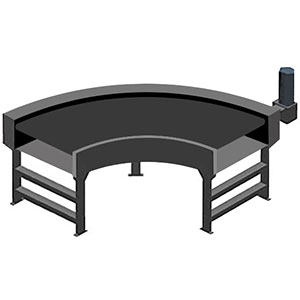 Belt Conveyor, Model SBC - 90 Degree Right Hand Curve, 36" Belt Width