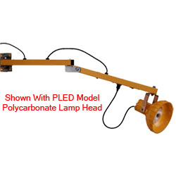 Single Swing-Arm Work Light - 60" Arm, Polycarbonate Lamp Head w/ LED Module