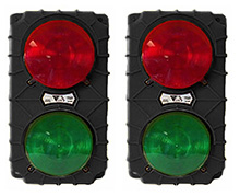 LED Dock Traffic Lights, Black Poly Housing - 24V