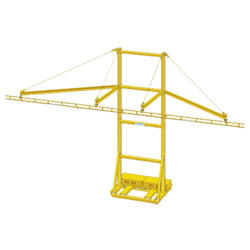 Skid Mounted Mobile Tie-Off System, 20' Single Track, 12' Arm Reach, 1 Person Cap.