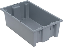 Stack & Nest Tote -18"L x 11"W x 6"H, 0.5 Cubic Feet - Carton of 6