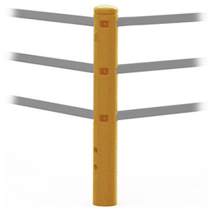 Corner Post for Flexible Handrail - 46.5" H
