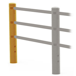 End Post for Flexible Handrail - 46.5" H