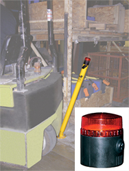 Spring Loaded Steel Pipe Bollard with Strobe Light & Audible Alarm