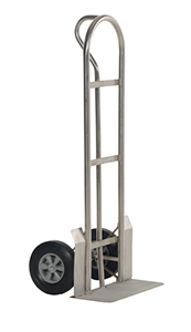 Stainless Steel Hand Truck- Loop Handle, 600 lbs. Capacity, 10" X 2" Hard Rubber Wheels