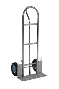 Stainless Steel Hand Truck- Loop Handle, 600 lbs. Capacity, 10" X 3-1/2" Pneumatic Wheels