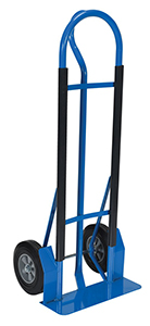 Steel Hand Truck - Loop Handle, 600 lbs. Capacity, 10" X 2" Hard Rubber Wheels