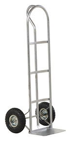 Galavanized Steel Hand Truck- Loop Handle, 500 lbs. Capacity, 10" X 3-1/2" Pneumatic Wheels