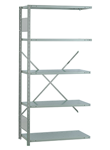 Open Steel Industrial Shelving - 36" W x 12" D x 75" H, 5-Shelf Adder, 750 lbs. cap. per shelf