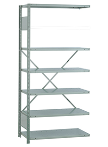 Open Steel Industrial Shelving - 36" W x 24" D x 87" H, 6-Shelf Adder, 625 lbs. cap. per shelf