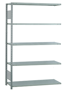 Open Steel Industrial Shelving - 48" W x 18" D x 87" H, 5-Shelf Adder, 575 lbs. cap. per shelf