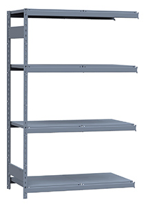 Medium Duty Mini-Rack Shelving - 48" W x 24" D x 75"H, Adder w/ 4 Shelves & Steel Decking