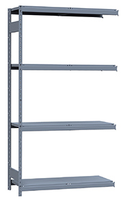 Medium Duty Mini-Rack Shelving - 48" W x 18" D x 87" H, Adder w/ 4 Shelves & Steel Decking