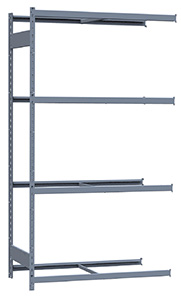 Medium Duty Mini-Rack Shelving - 48" W x 24" D x 87" H, Adder w/ 4 Shelves