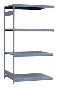 Medium Duty Mini-Rack Shelving - 48" W x 36" D x 87" H, Adder w/ 4 Shelves & Steel Decking